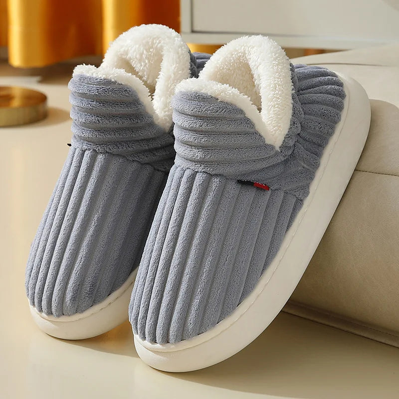 Pallene New Fur Slippers For Women Men Winter Furry Fashion Warm Ankles Plush Cozy Slides For Home Indoor Soft Sole Cotton Shoes