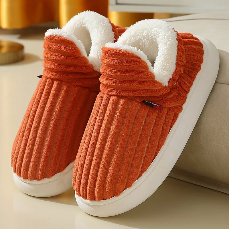 Pallene New Fur Slippers For Women Men Winter Furry Fashion Warm Ankles Plush Cozy Slides For Home Indoor Soft Sole Cotton Shoes